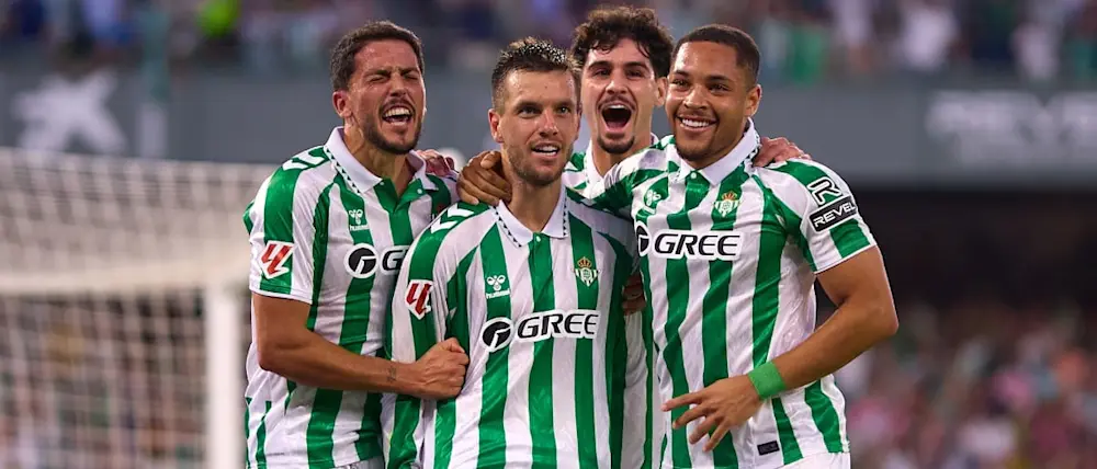 2024 football laliga real betis lo celso goal team celebration