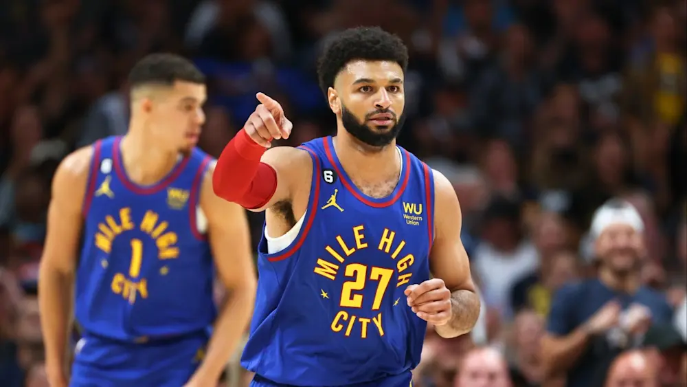 Jamal Murray Nuggets pointing