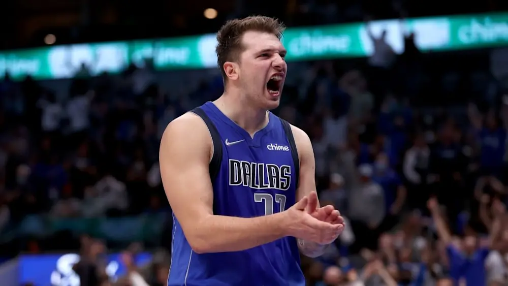 Dallas Mavericks Luka Doncic Yell