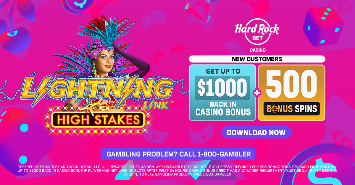 Lightning Link High Stakes Goes Live on Hard Rock Bet