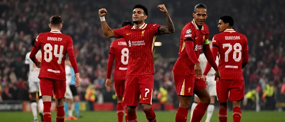 football 2024 champions league liverpool luis diaz goal celebration