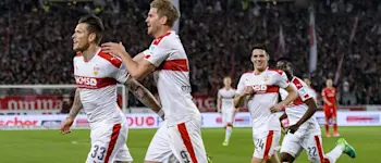 r football bundesliga zwei stuttgart players celebrating