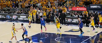 basket 2025 nba indiana pacers playoffs knicks three points