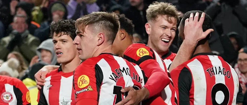football 2024 england premier league brentford goal celebration