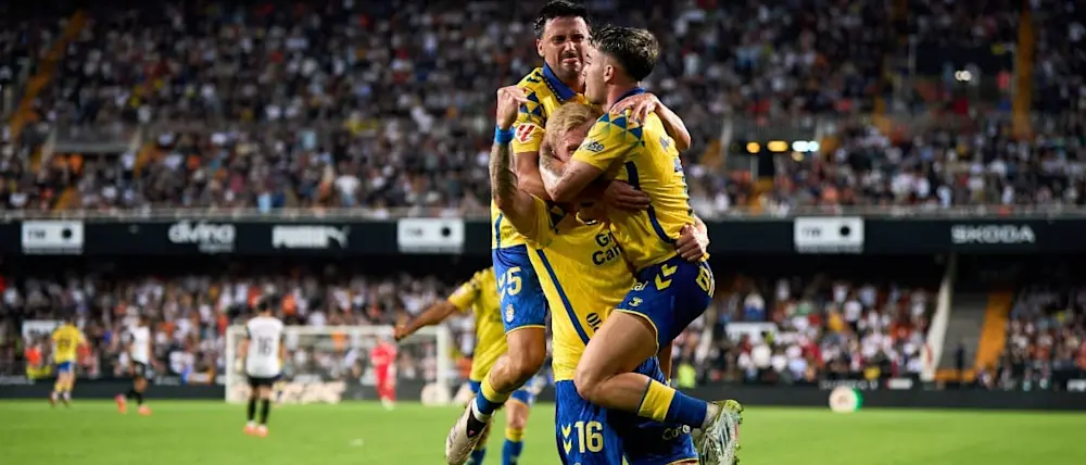 football 2024 spain liga ea sport las palmas mestalla goal celebration