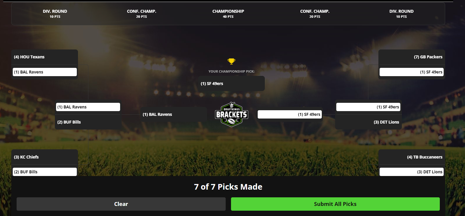 DraftKings Pool screenshot