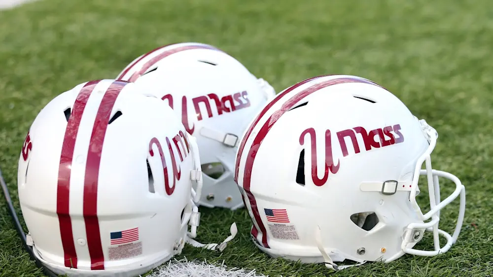 UMass Minutemen helmets
