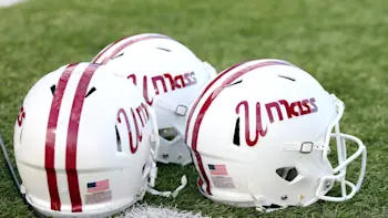 UMass Minutemen helmets
