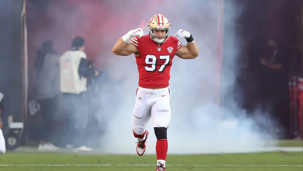 Nick Bosa 49ers Out the Tunnel