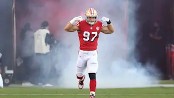 Nick Bosa 49ers Out the Tunnel