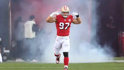 Nick Bosa 49ers Out the Tunnel