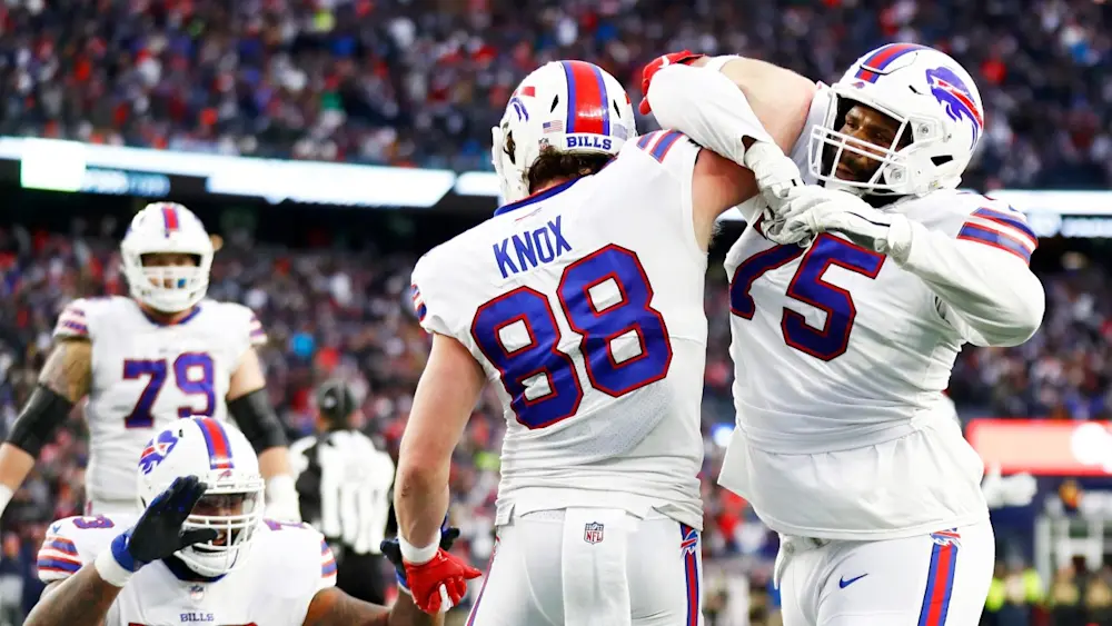 Dawson Knox Bills TD Team Celebration