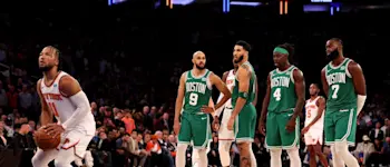 basket 2023 nba boston celtics ny knicks free throw brunson