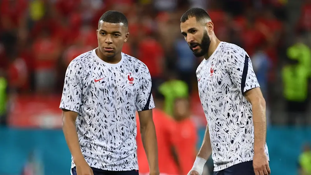 France Football Kylian Mbappe, Karim Benzema