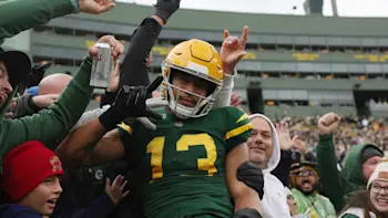 Allen Lazard Packers Lambeau leap