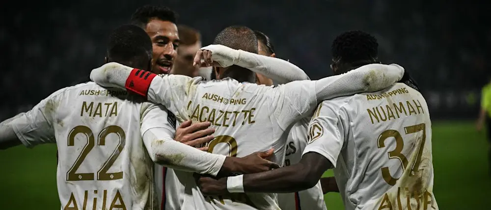 football 2024 ligue 1 olympique lyon celebration