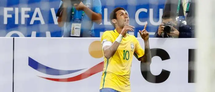 r football brazil neymar celebrates goal