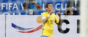 r football brazil neymar celebrates goal