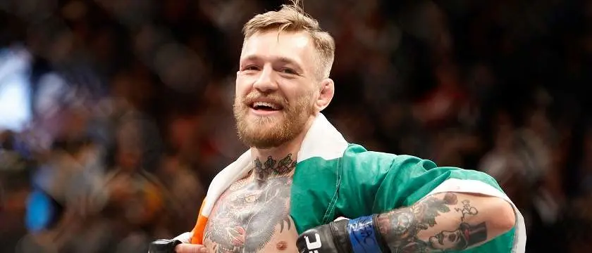 r ufc mcgregor win smiling