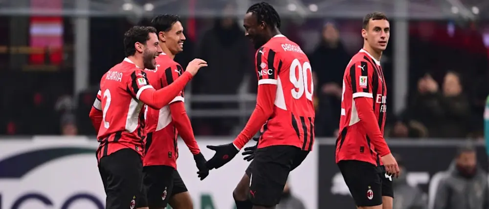 football 2024 italy serie a ac milan goal celebration home