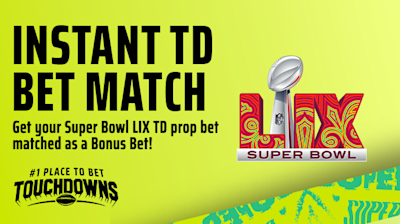 Betmatch promóciós kártya vizuális reprezentációja Super Bowl promócióval