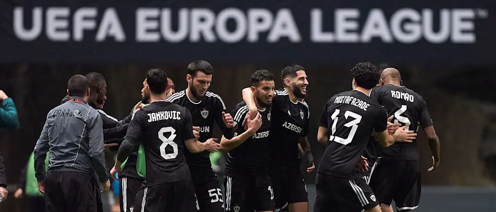 football 2024 europa league qarabag celebration