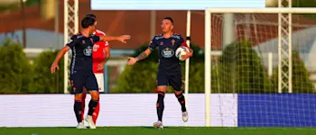 football 2024 laliga celta aspas celebration goal preseason