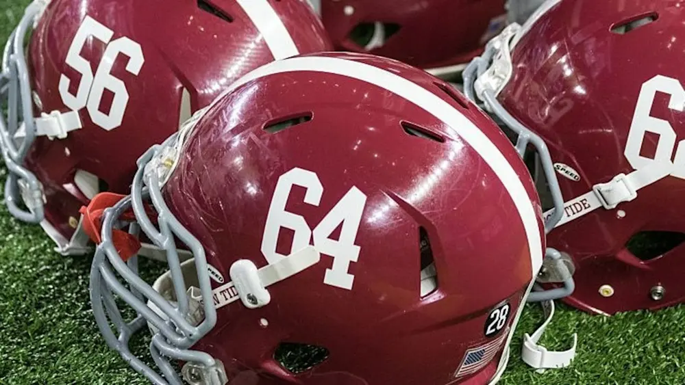 Alabama Football Helmets Group