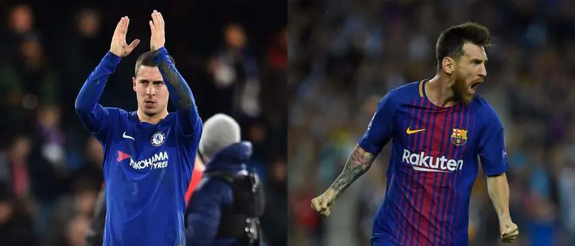 r football championsleague hazardvsmessi new