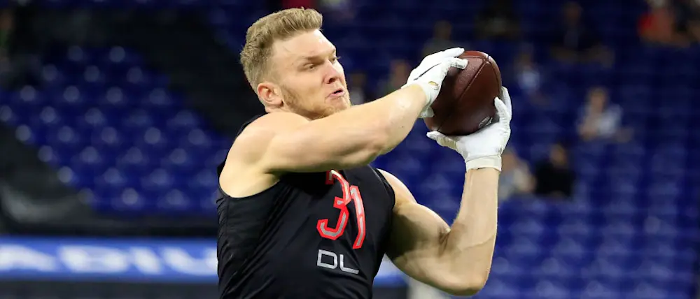 Aidan Hutchinson NFL Combine Catch