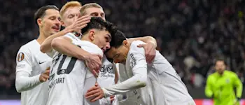football 2025 europa league eintracht goal celebration