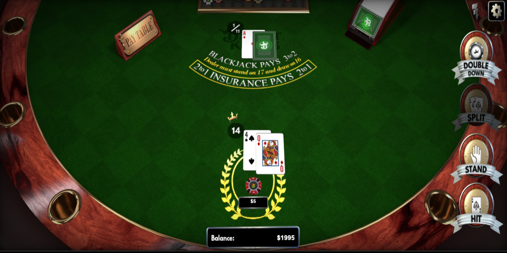 Double Down In Blackjack