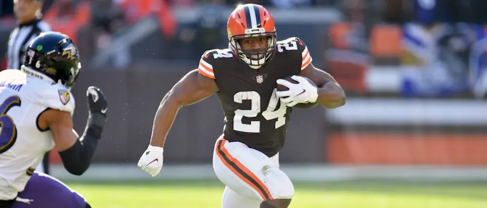 Nick Chubb run vs Ravens