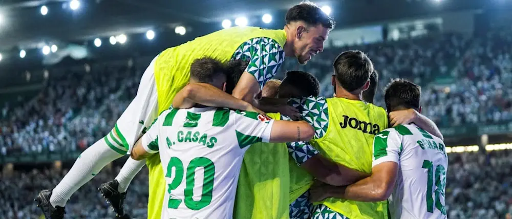 football 2024 ligahypermotion cordoba goal home celebration