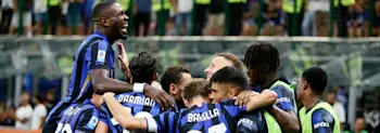 football 2024 serie a inter milan celebration goal home new season