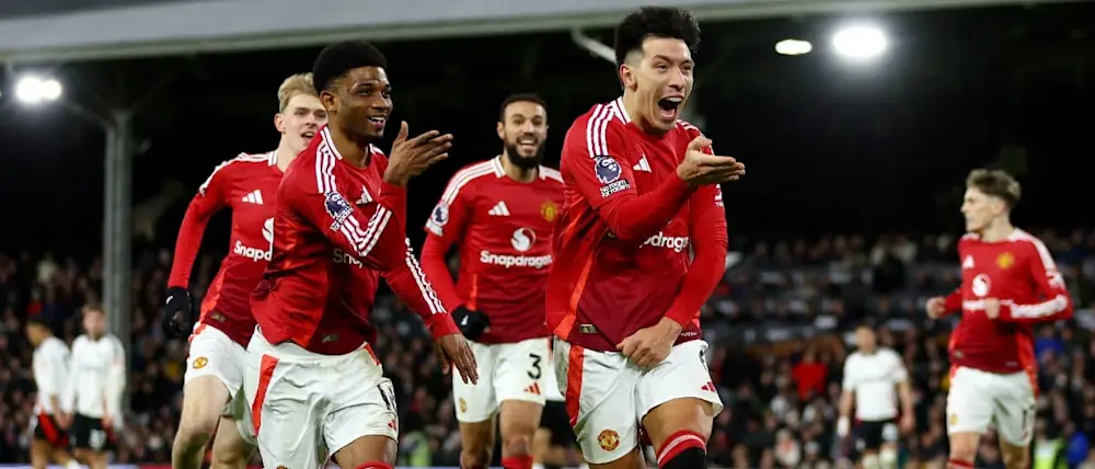football 2025 england premier league manchester united lisandro goal celebration