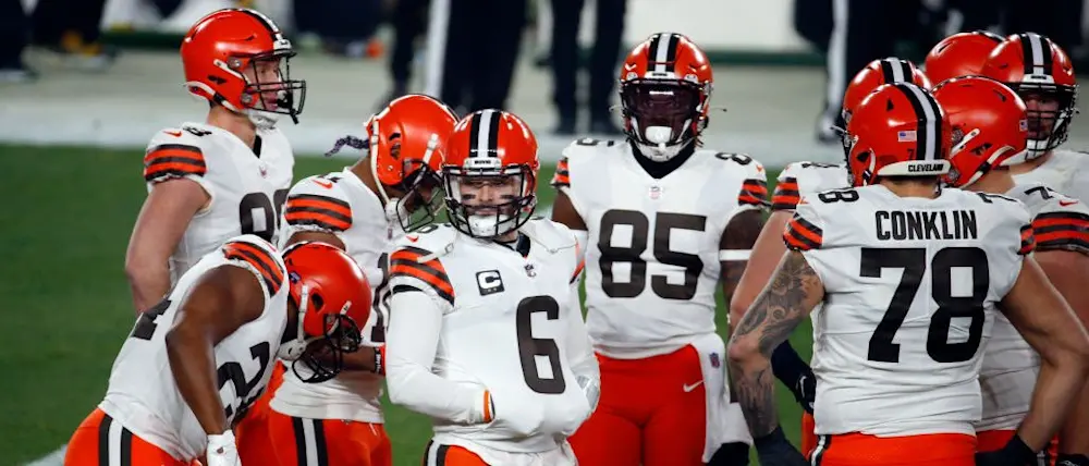 Baker Mayfield Cleveland Browns Huddle
