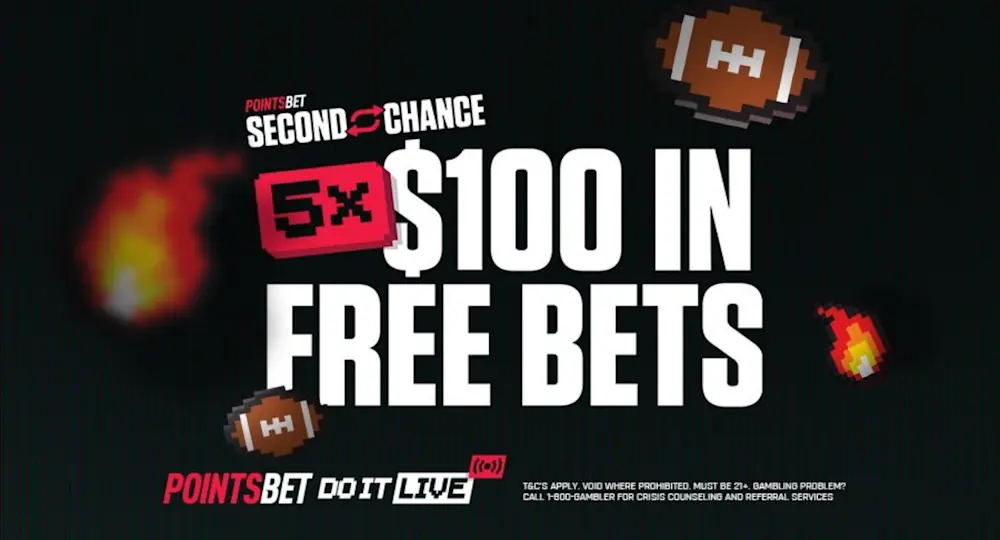 PointsBet 5 x $100 Bets