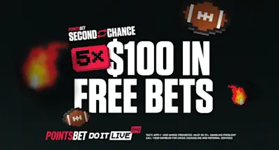 PointsBet 5 x $100 Bets