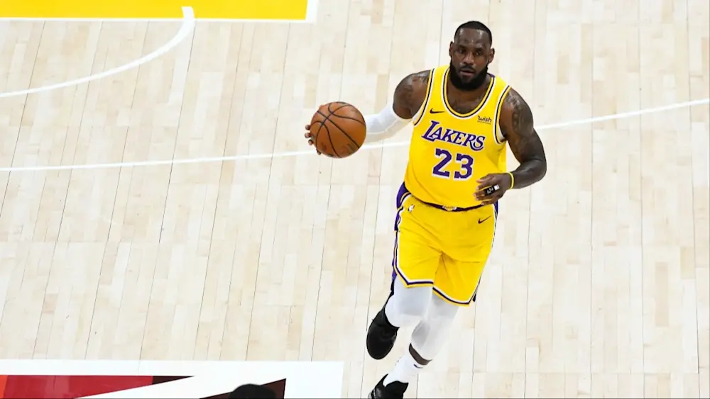 LeBron James Lakers dribble