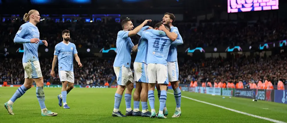 football 2023 champions league manchester city celebration players