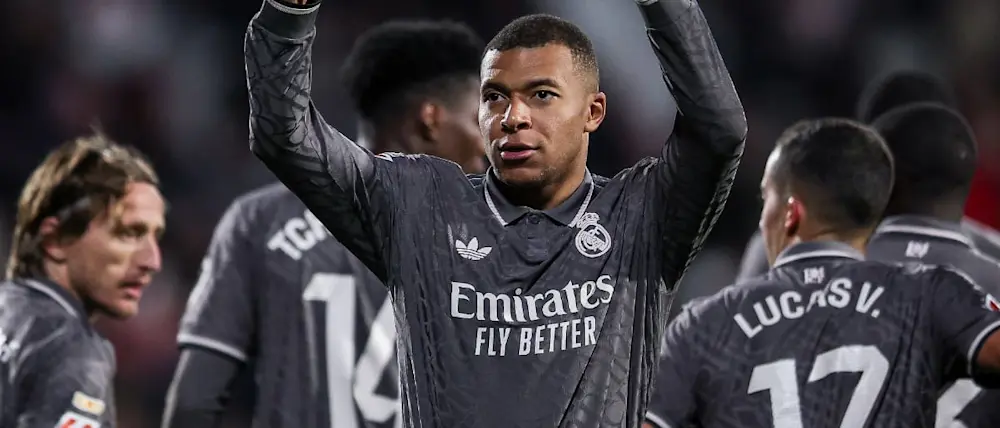 football 2024 spain liga ea sport real madrid mbappe away goal celebration