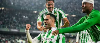 football 2024 conference league real betis juanmi goal celebration