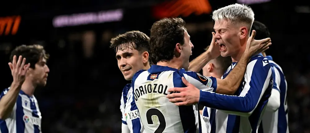 football 2025 europa league real sociedad goal celebration