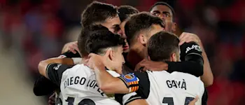football 2024 spain liga ea sport valencia goal celebration rioja team
