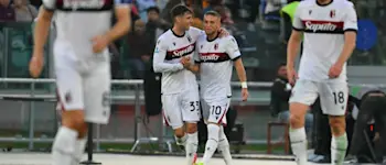 2024 football italy seriea bologna miranda goal celebration