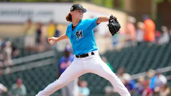 Miami Marlins Max Meyer Spring Training