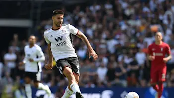 Aleksandar Mitrovic Fulham kicking