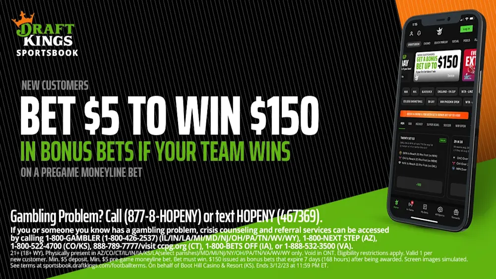 DraftKings Bet $5, Win $150