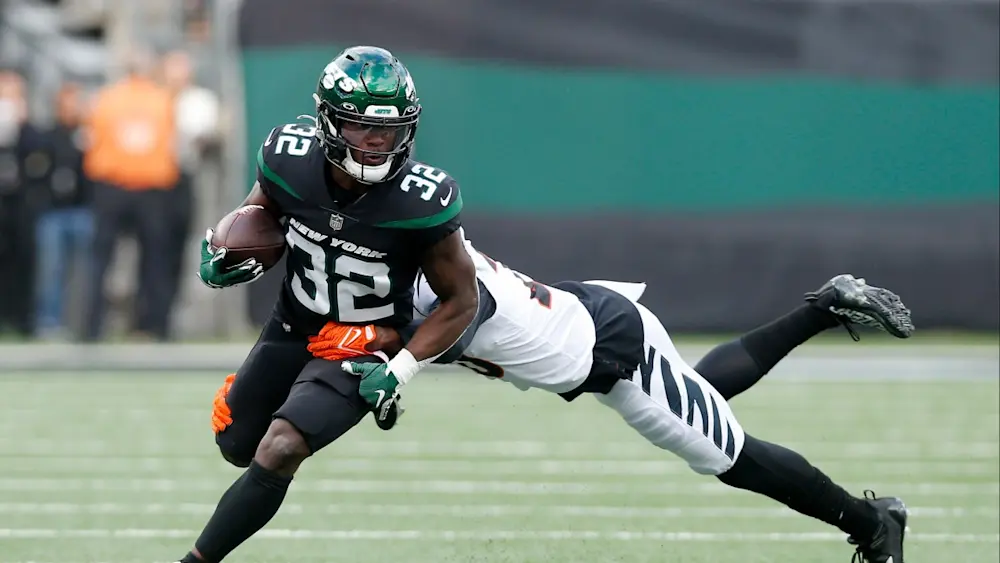 Michael Carter Jets Breaking Tackle